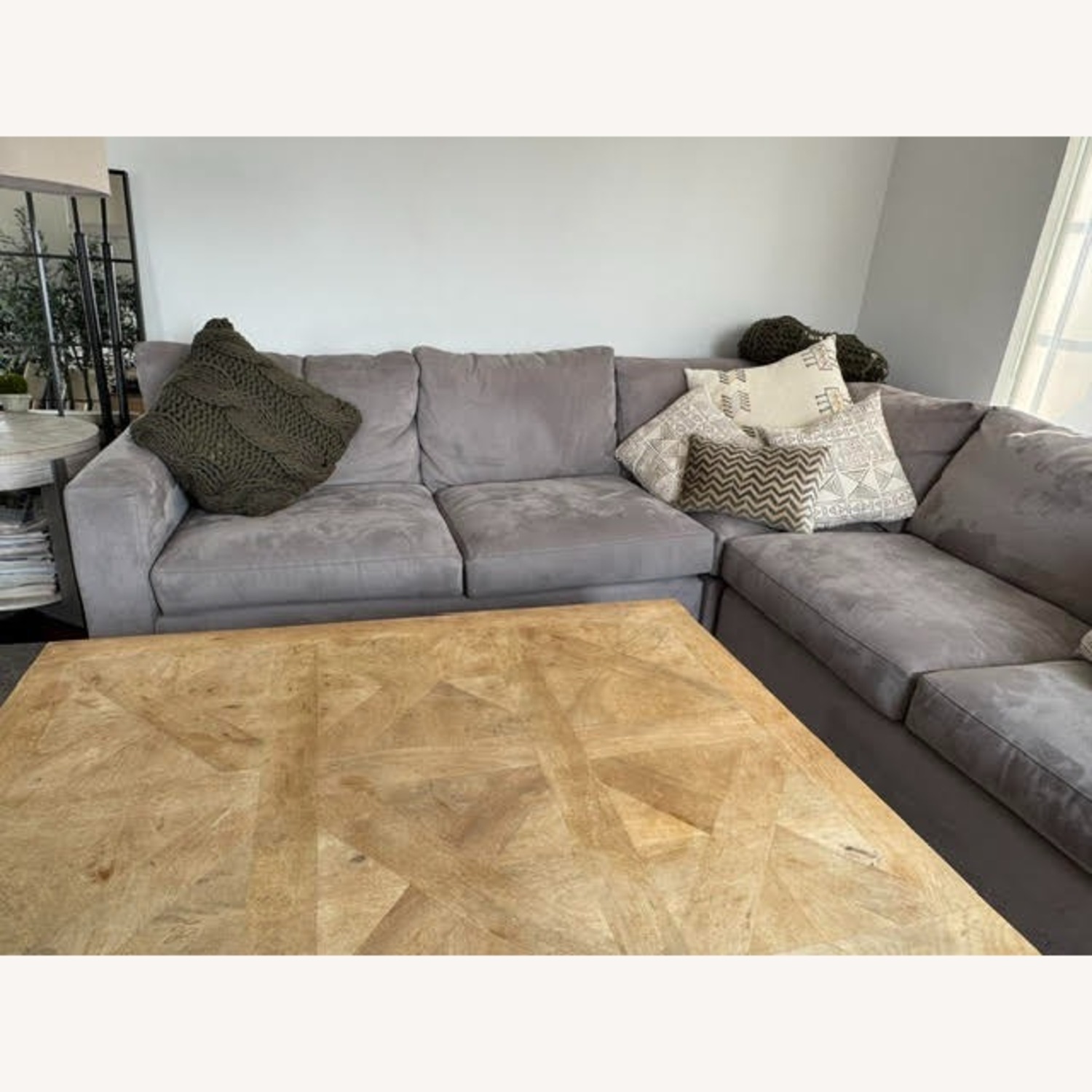Crate & Barrel Axis Gray 3+ Piece Sectional - image-3