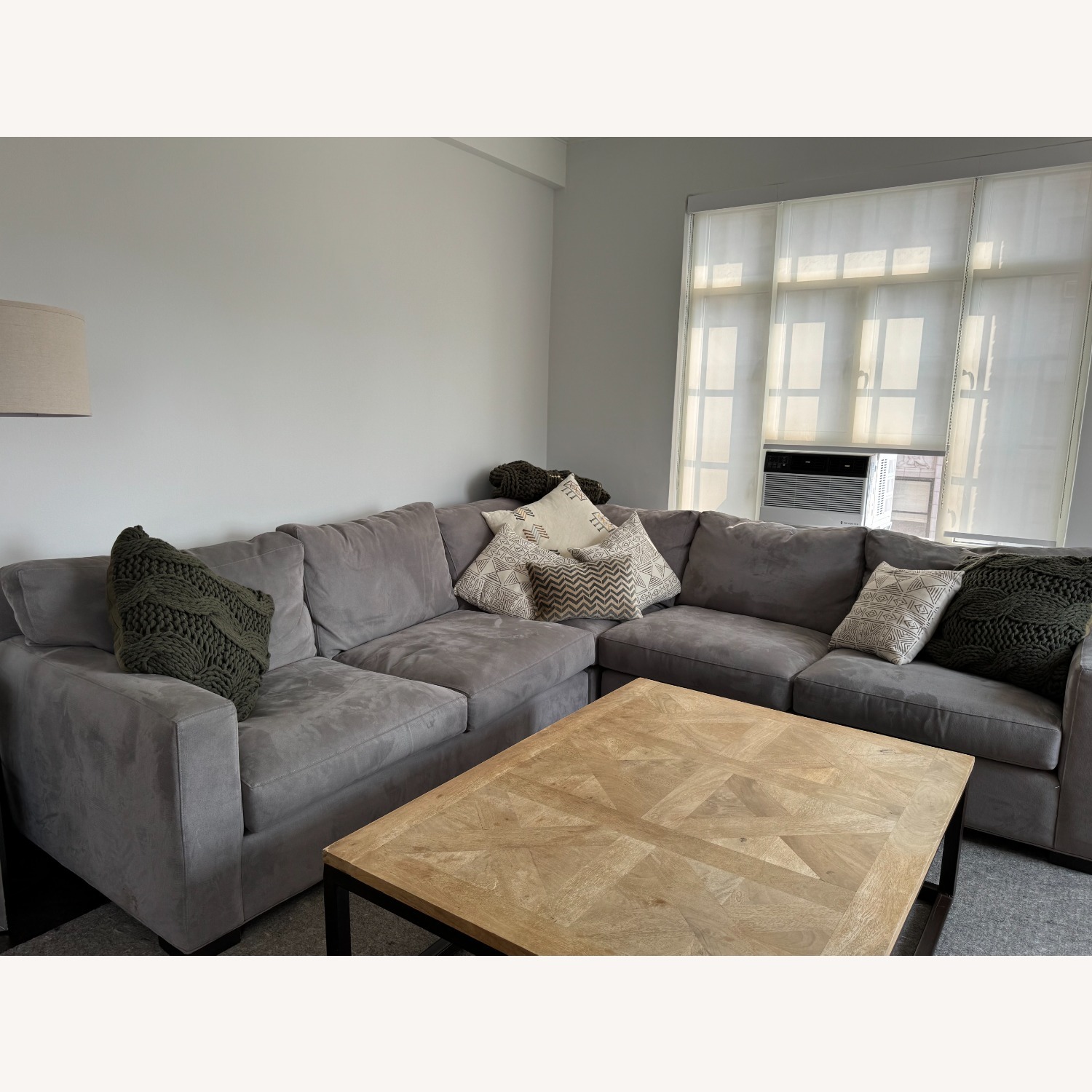 Crate & Barrel Axis Gray 3+ Piece Sectional - image-1