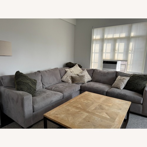 Used Crate & Barrel Axis Gray 3+ Piece Sectional for sale on AptDeco