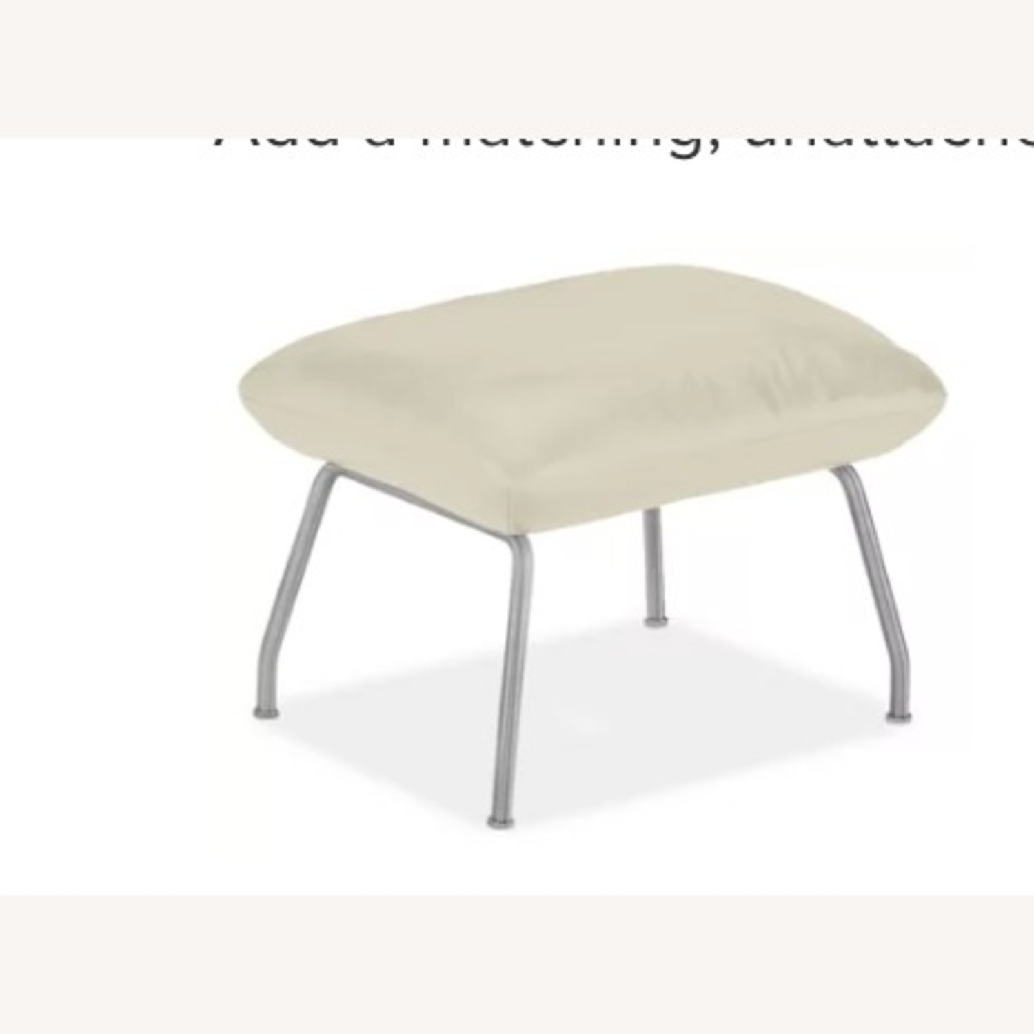 Room & Board Paris White Leather Armchair - image-3