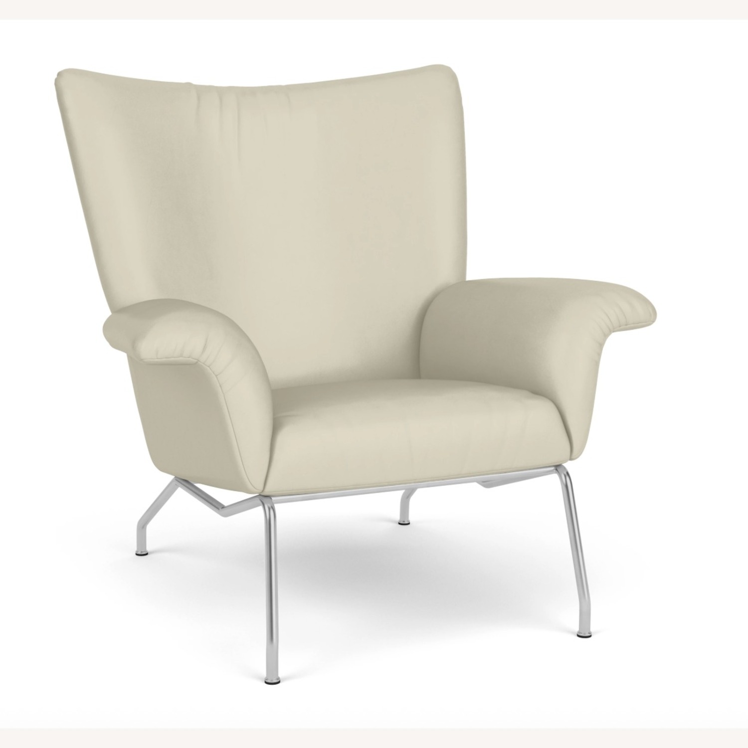 Room & Board Paris White Leather Armchair - image-2