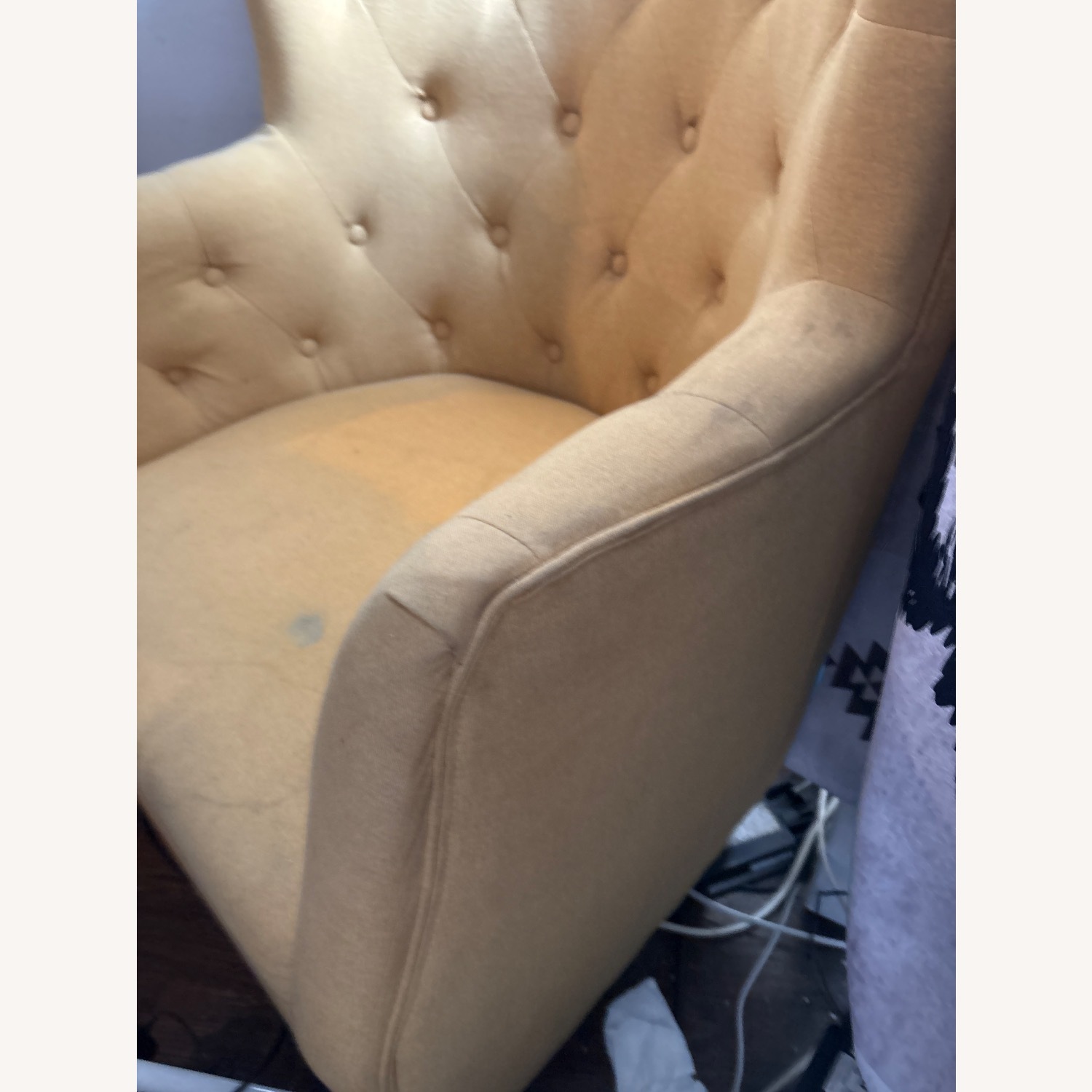 Yellloy fabric chair  - image-3
