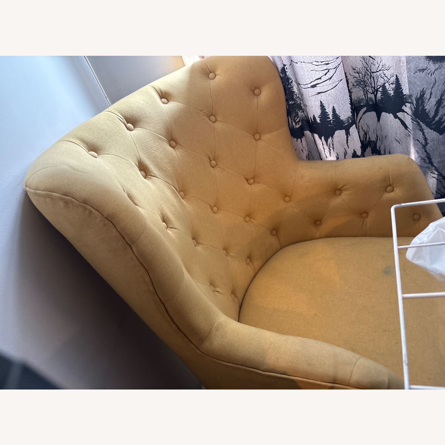 Yellloy fabric chair  - image-2