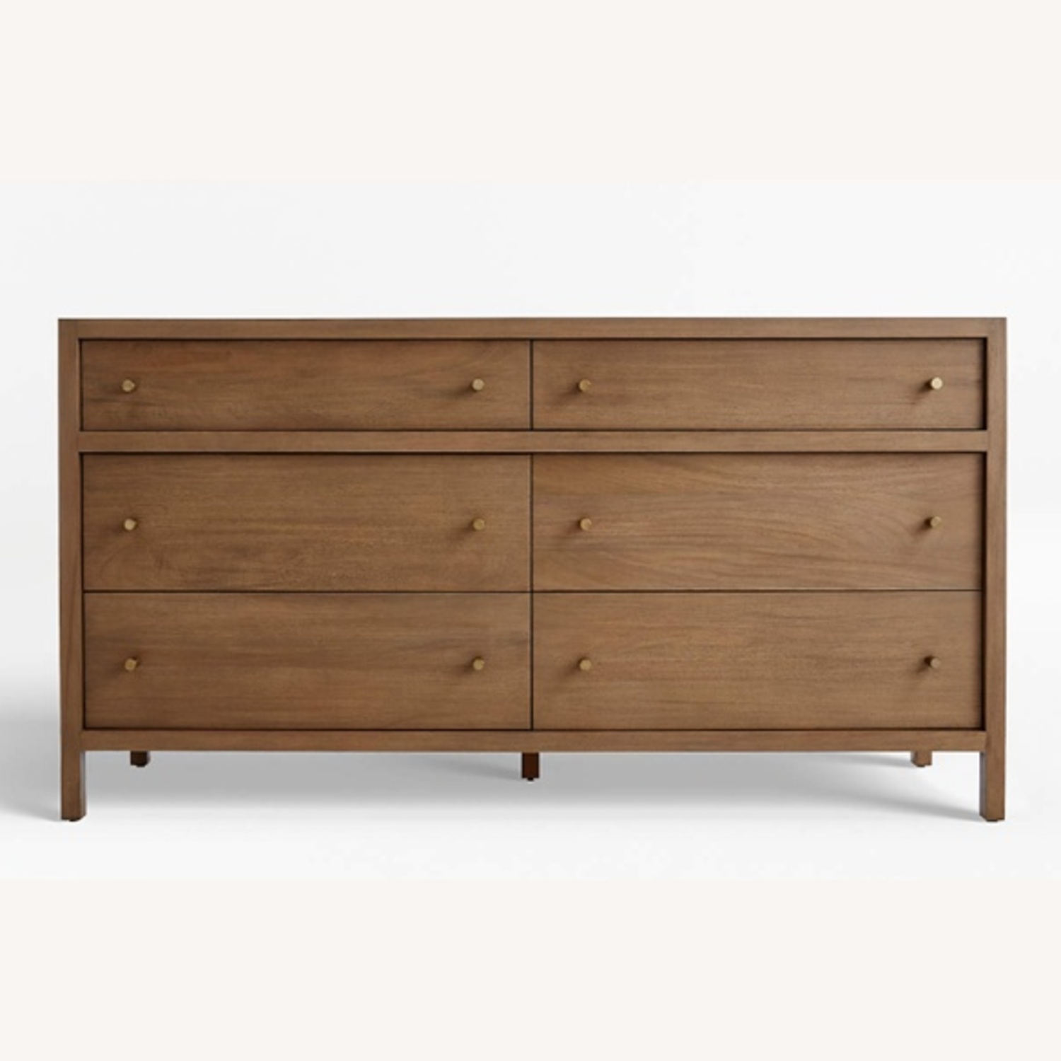 Crate & Barrel Keane 64" Solid Driftwood 6-Drawer Dresser - image-5