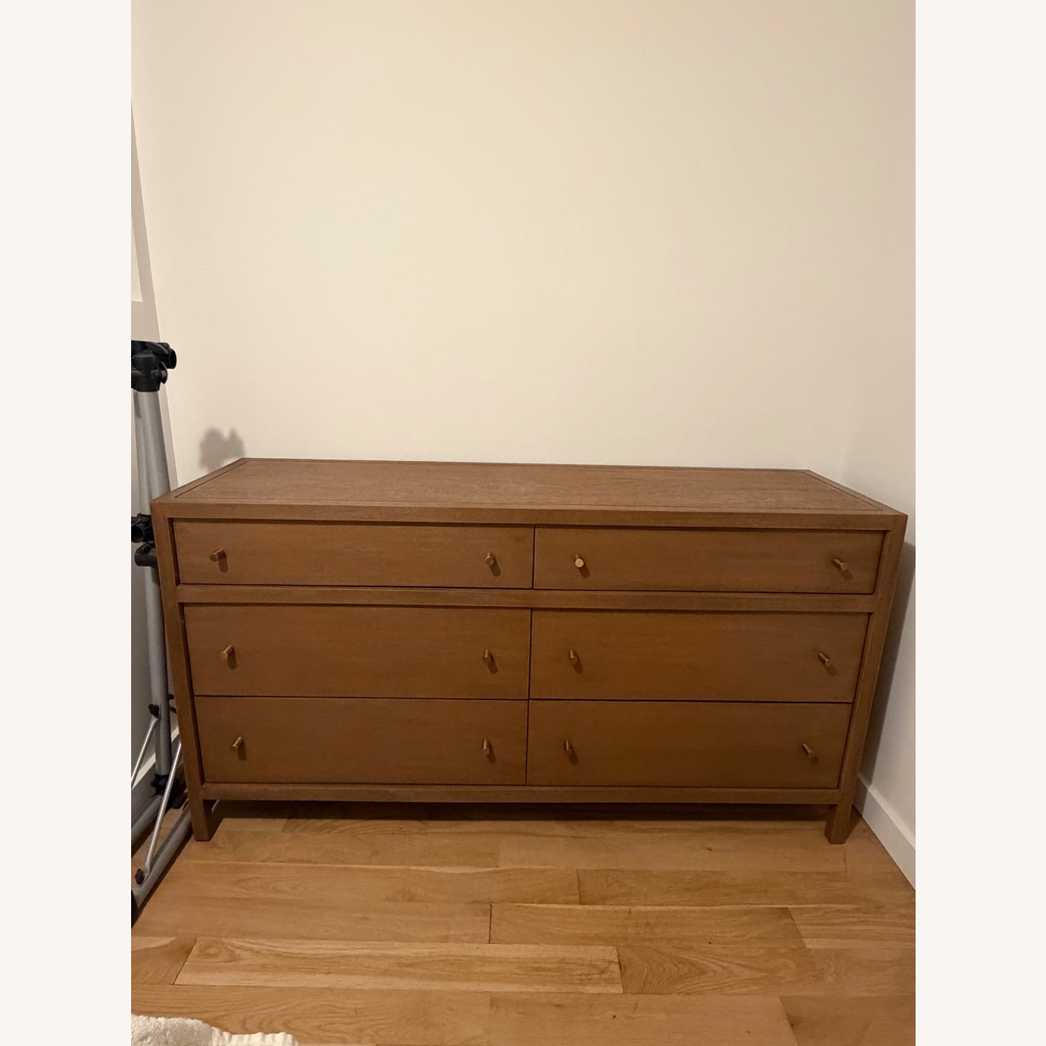 Crate & Barrel Keane 64" Solid Driftwood 6-Drawer Dresser - image-2