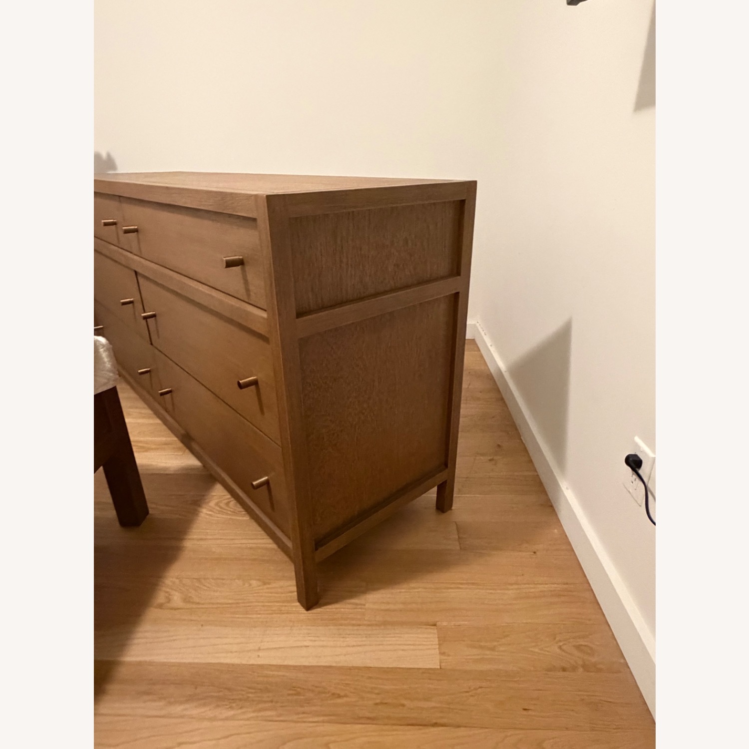 Crate & Barrel Keane 64" Solid Driftwood 6-Drawer Dresser - image-3