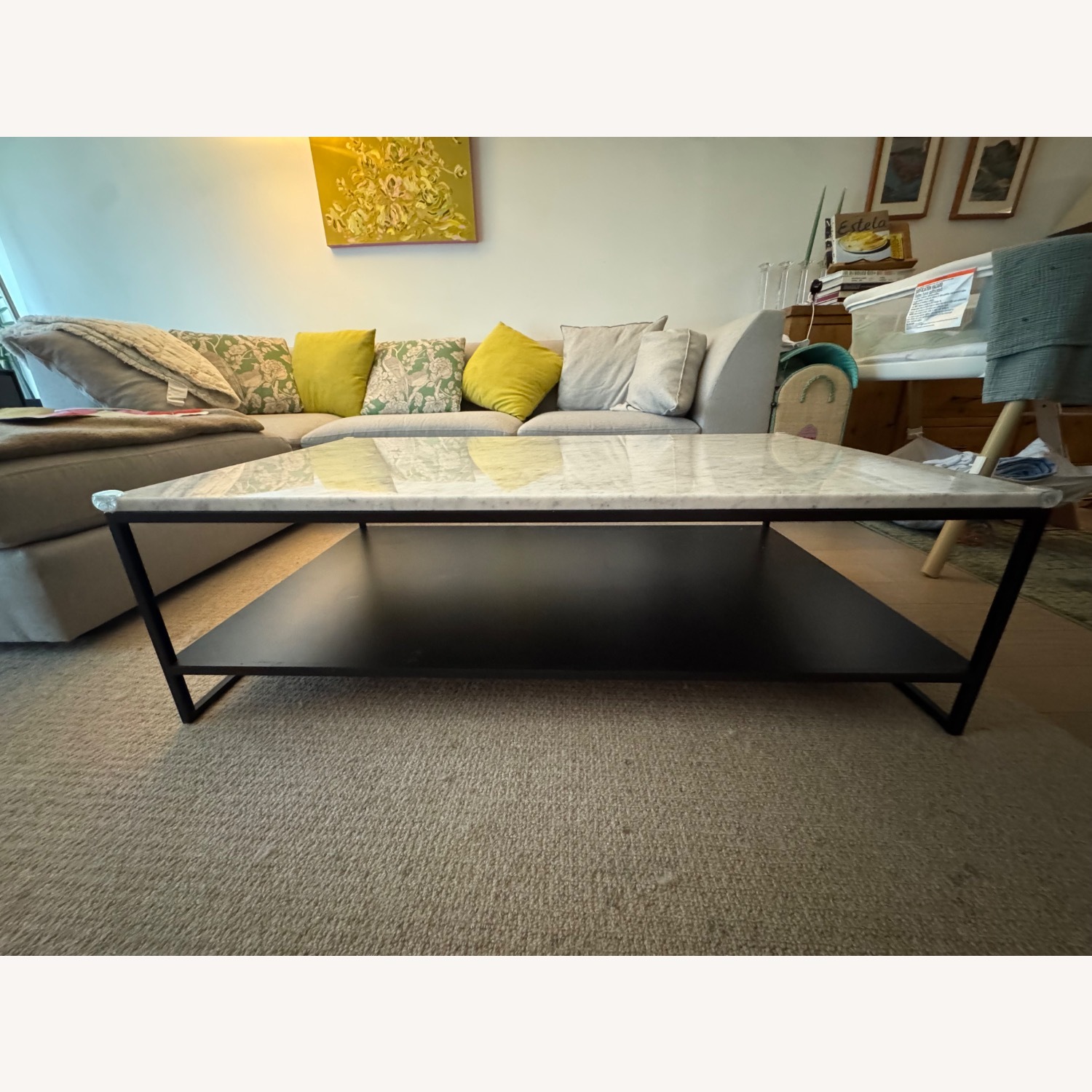 Industry West White Marble Coffee Table - image-2