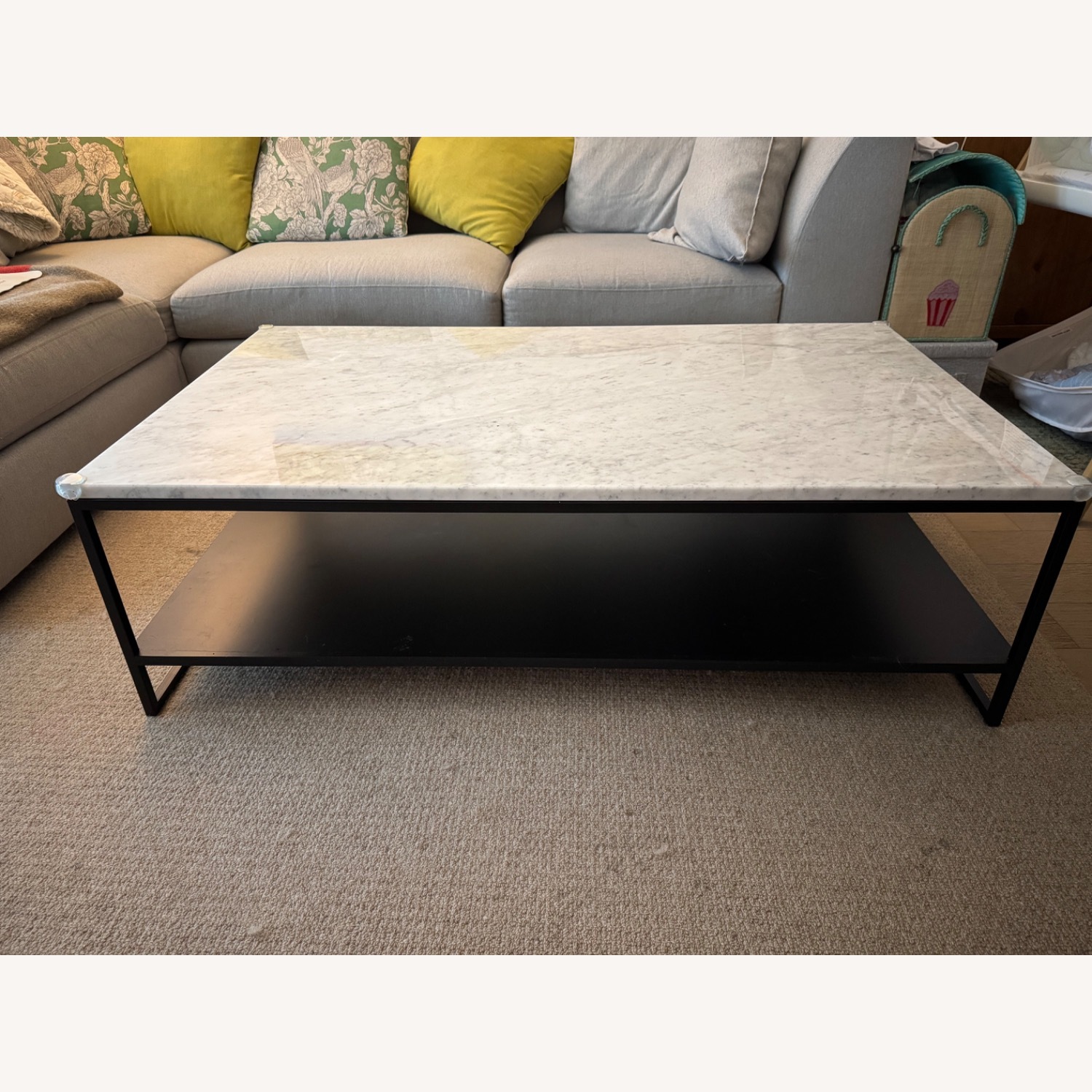Industry West White Marble Coffee Table - image-1