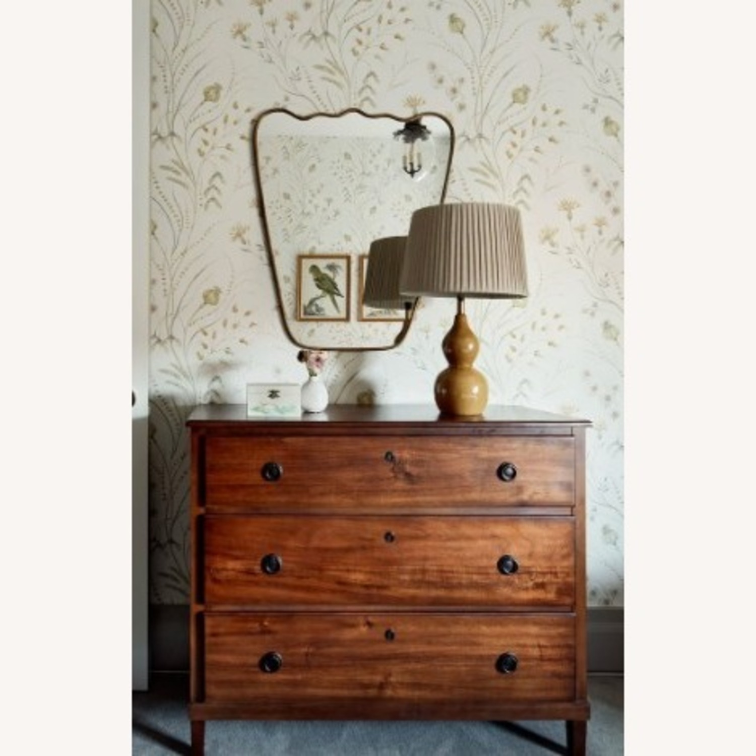Saffron Ceramic Table Lamp with Linen Shade - image-4