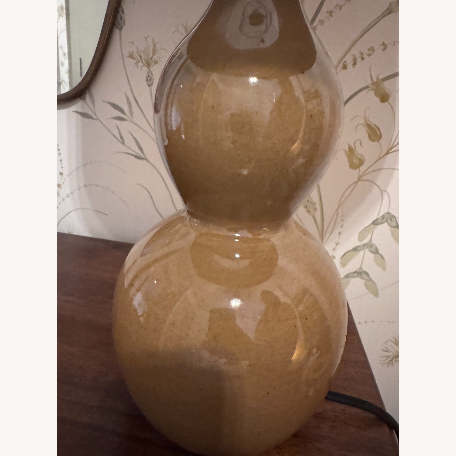 Saffron Ceramic Table Lamp with Linen Shade - image-2
