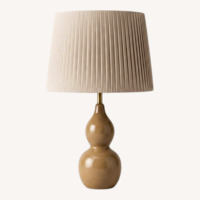 Saffron Ceramic Table Lamp with Linen Shade