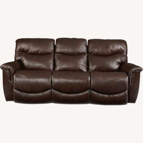 Used La-Z-Boy James Dark Brown Leather Recliner 3 Seat for sale on AptDeco