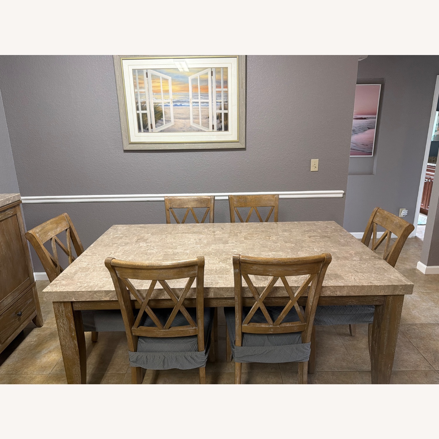 Steve Silver Co. Natural Wood Dining Table - image-2
