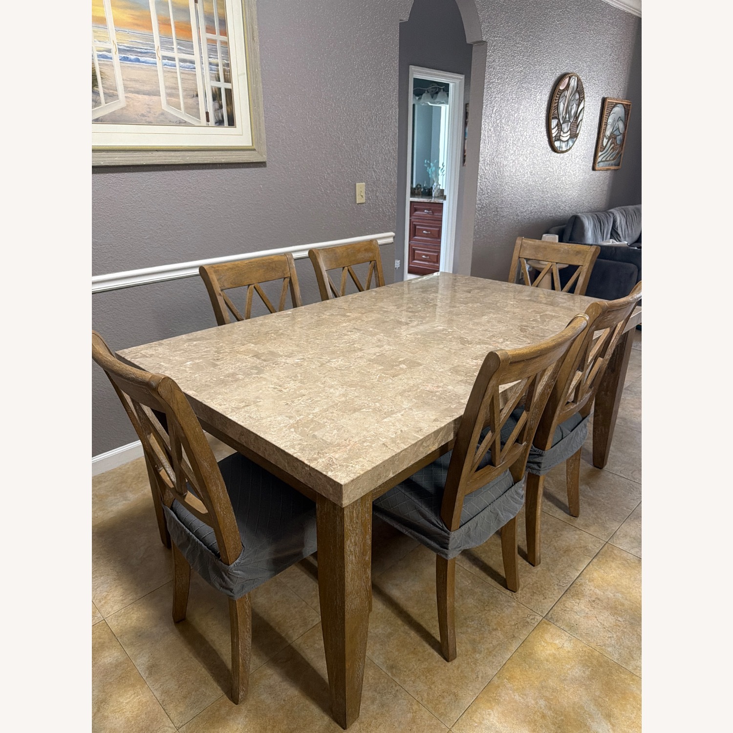 Steve Silver Co. Natural Wood Dining Table - image-1