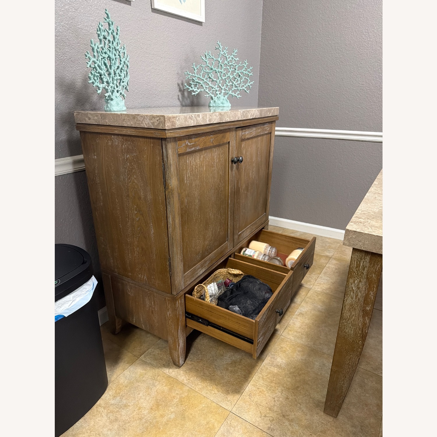 Steve Silver Co. Natural Marble Sideboard - image-5