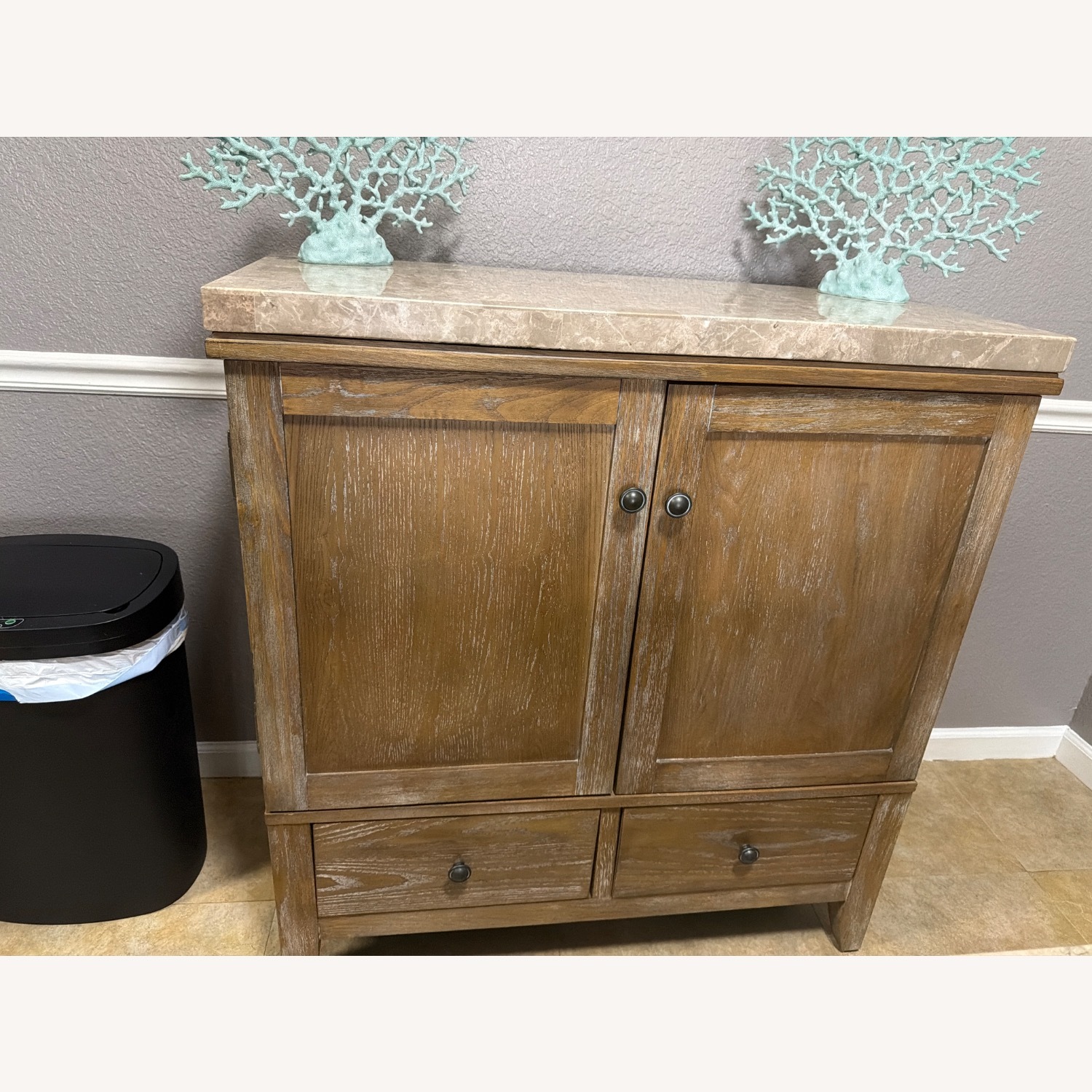 Steve Silver Co. Natural Marble Sideboard - image-2