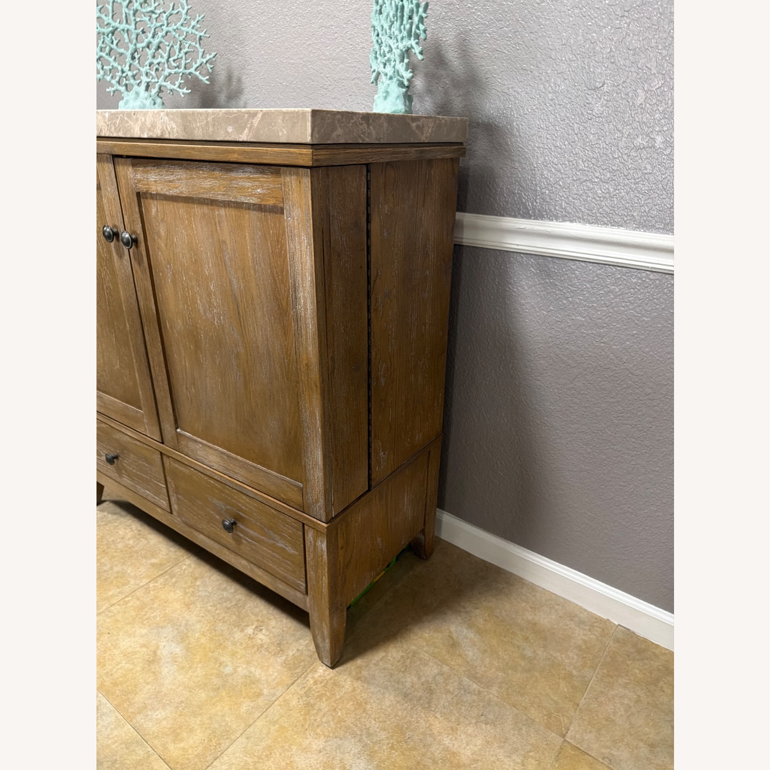 Steve Silver Co. Natural Marble Sideboard - image-3