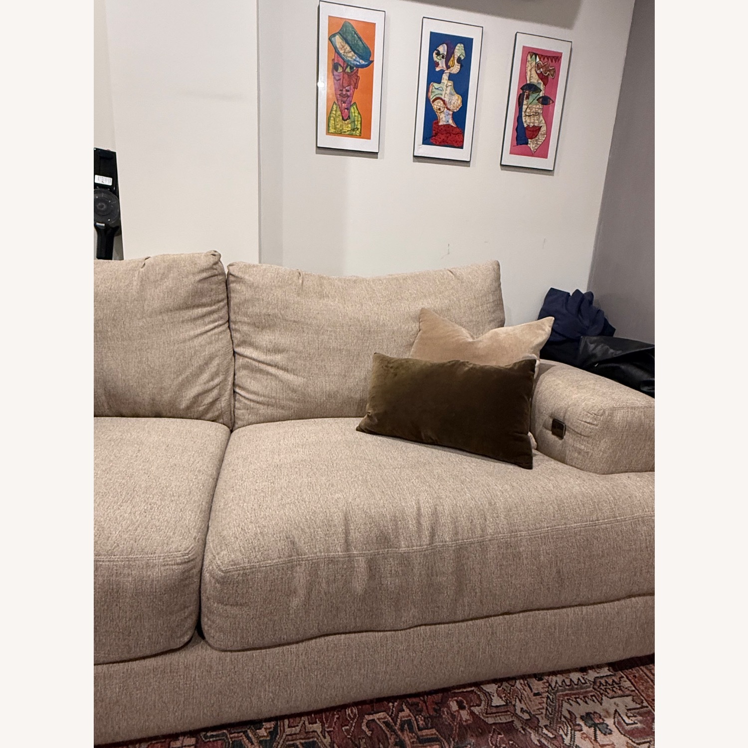 Natural Fabric 3+ Seater Sofa - image-3