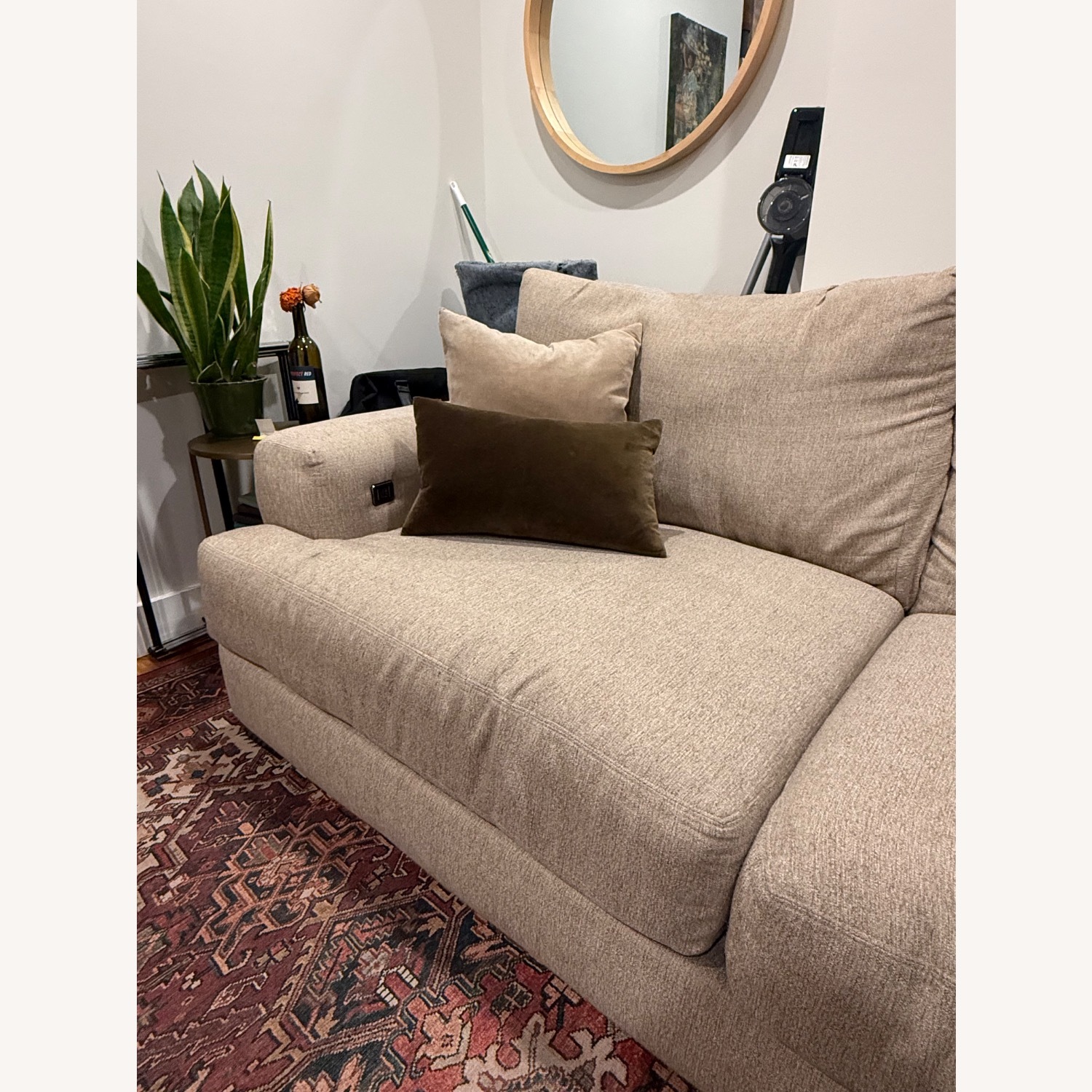 Natural Fabric 3+ Seater Sofa - image-4