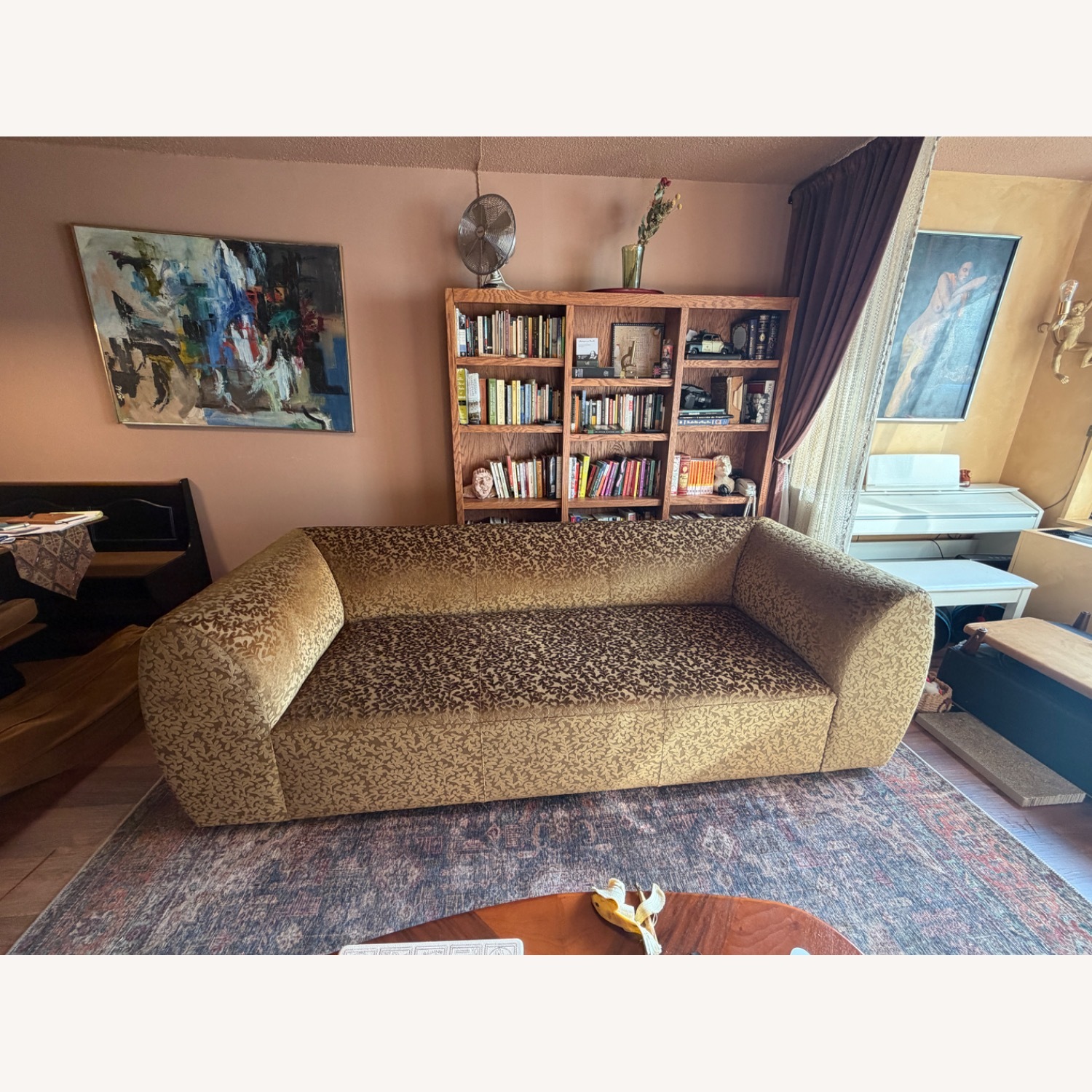 Bassett Light Brown Velvet 3+ Seater Sofa - image-3