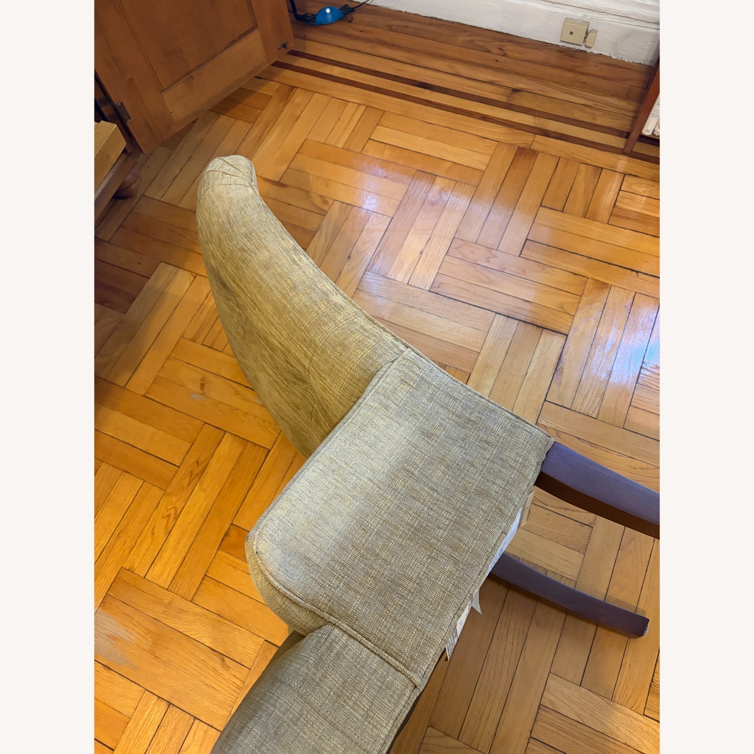 Ethan Allen Verlaine Gold Fabric Accent Chair - image-4
