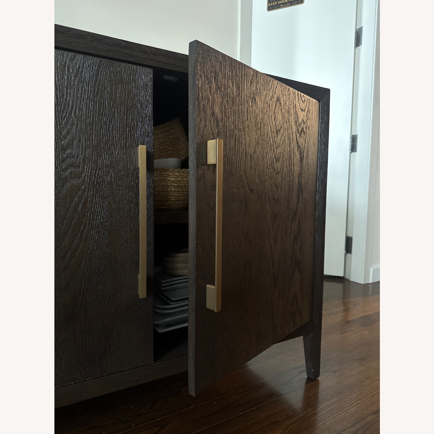 Restoration Hardware Dark Brown Wood Sideboard - image-5