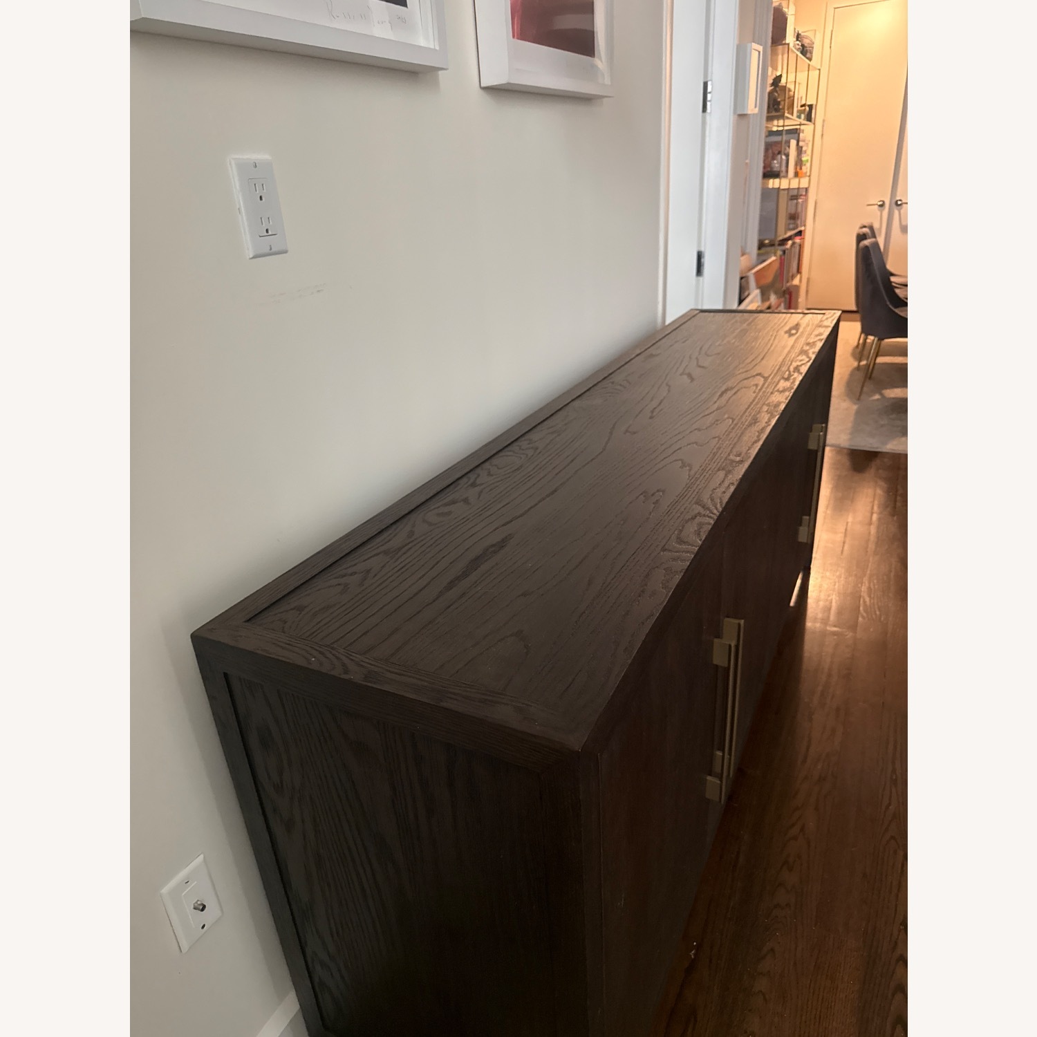 Restoration Hardware Dark Brown Wood Sideboard - image-3