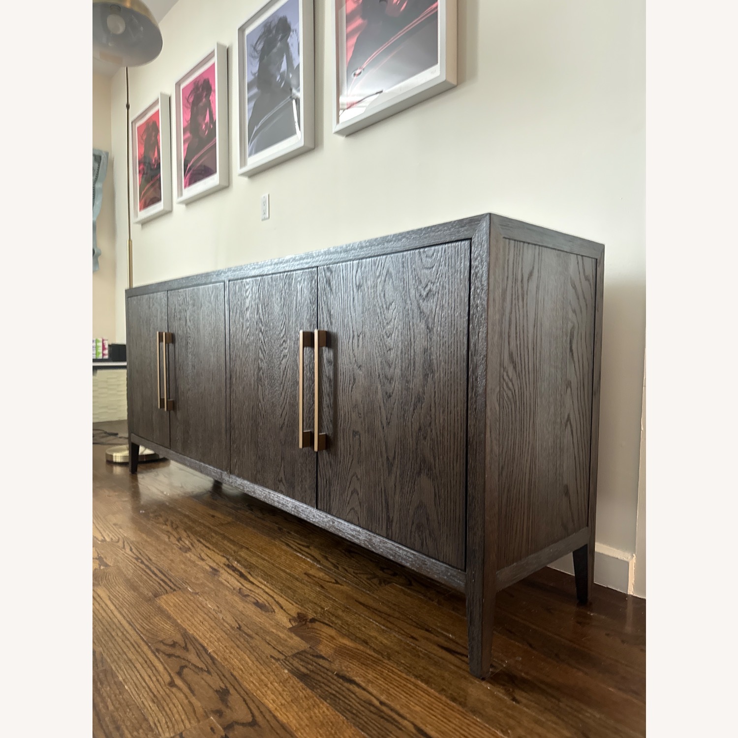 Restoration Hardware Dark Brown Wood Sideboard - image-1