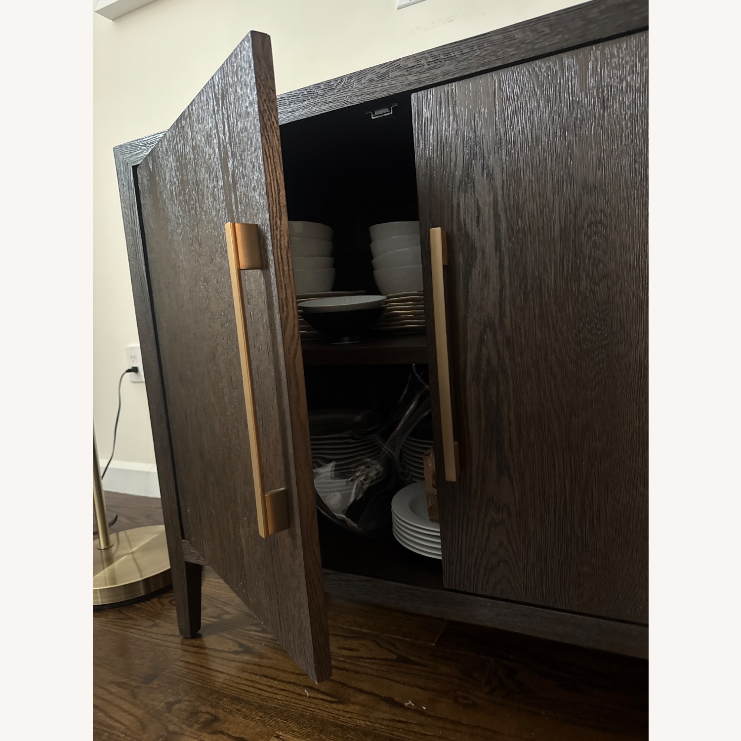 Restoration Hardware Dark Brown Wood Sideboard - image-4