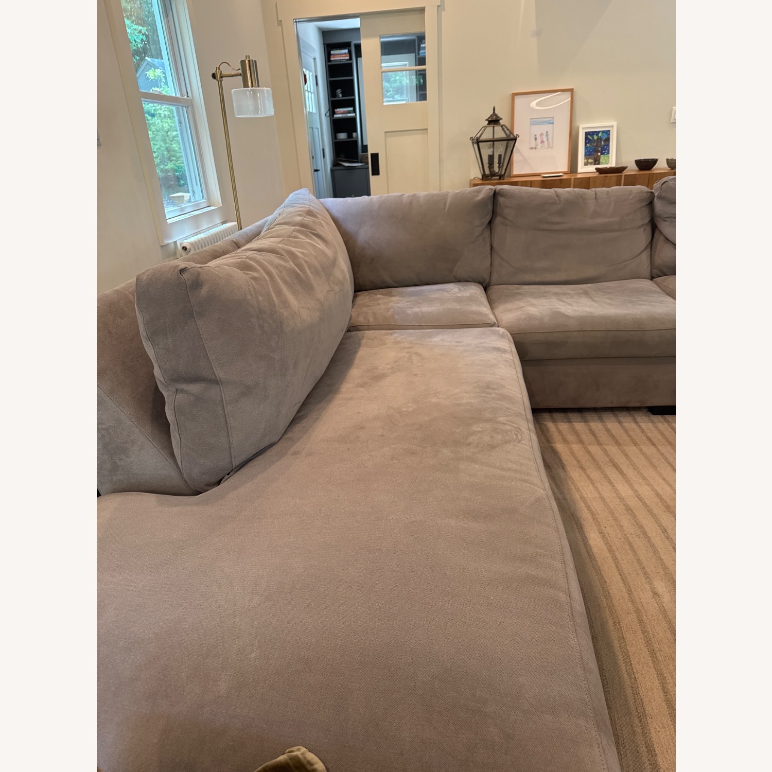 Crate & Barrel Axis Light Gray 3+ Piece Sectional - image-2