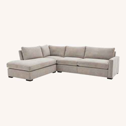 Used Crate & Barrel Axis Light Gray 3+ Piece Sectional for sale on AptDeco