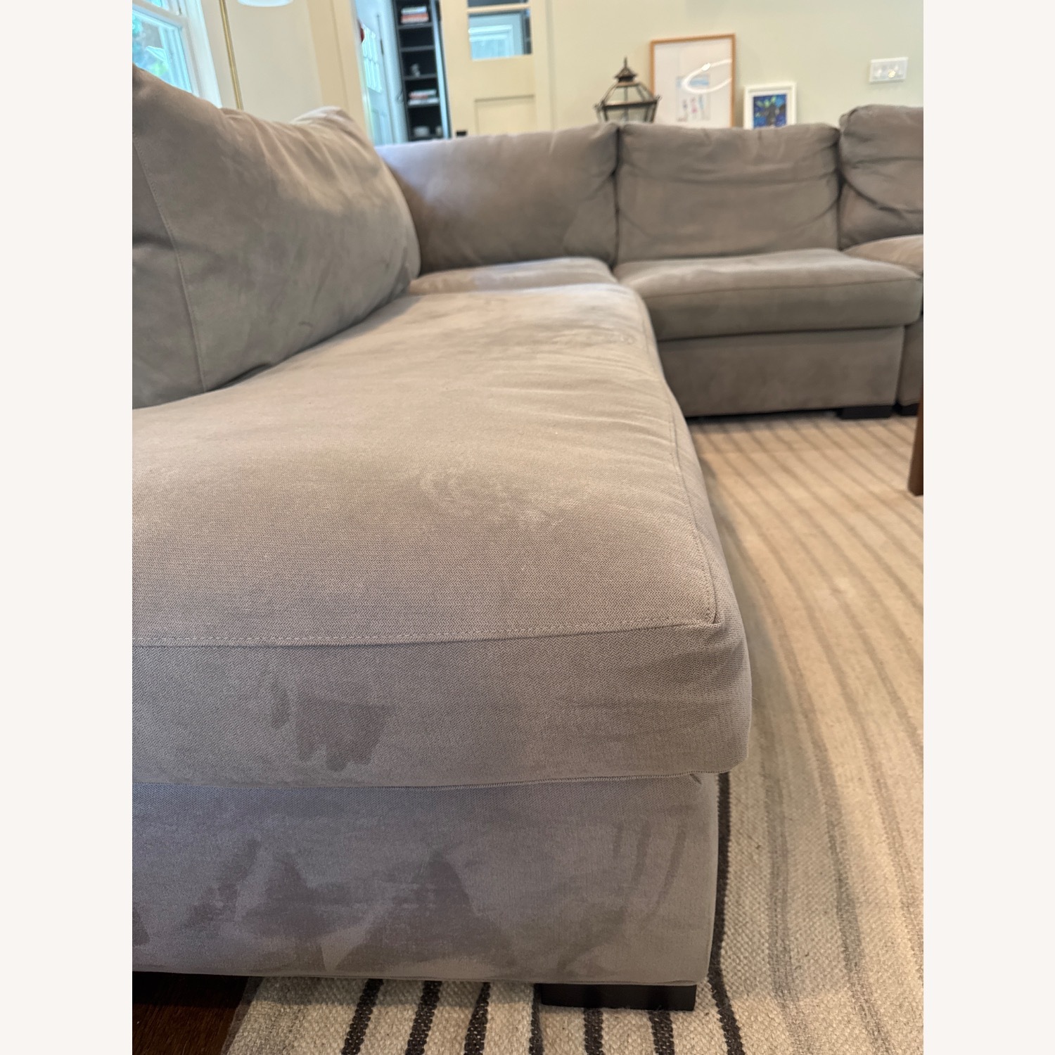 Crate & Barrel Axis Light Gray 3+ Piece Sectional - image-7
