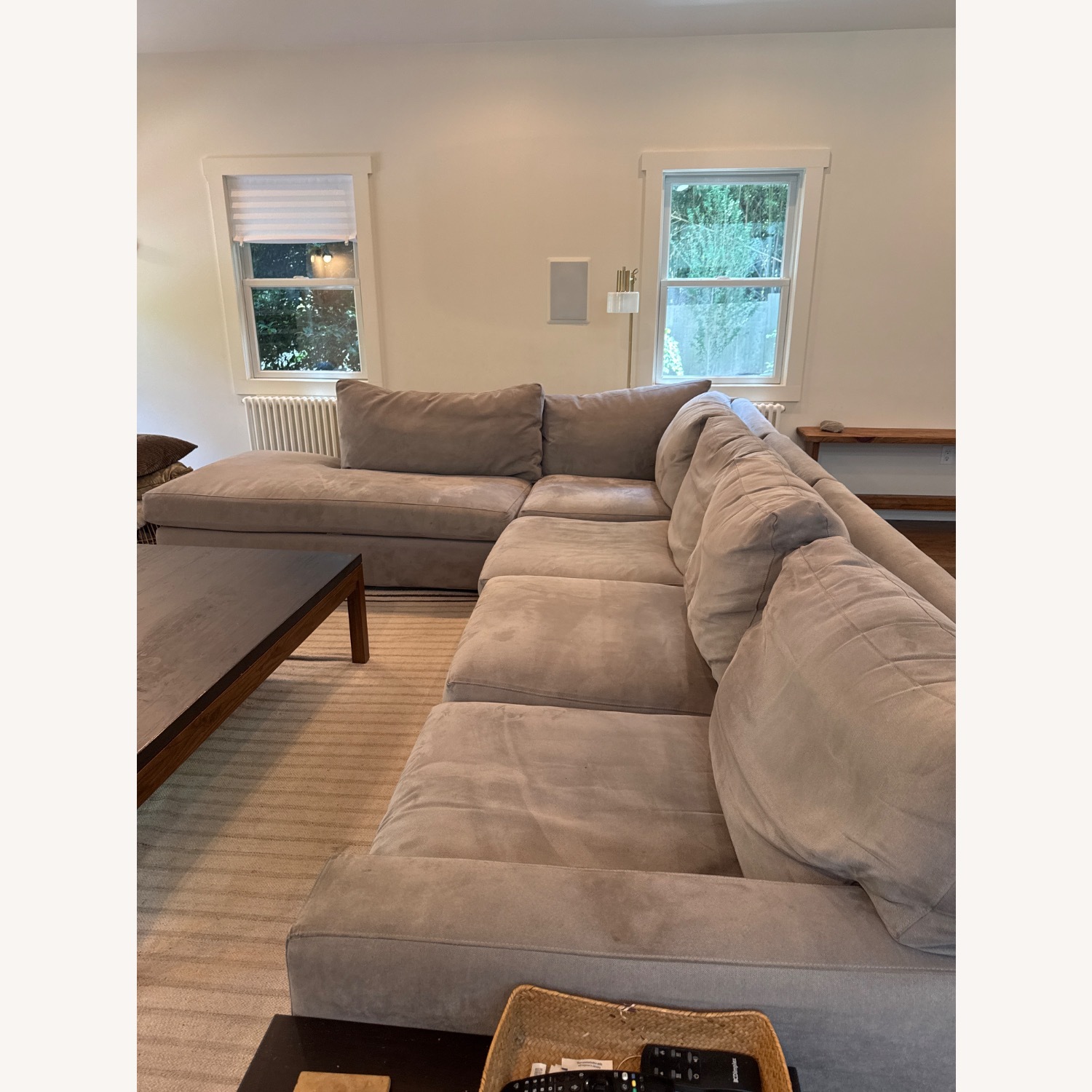 Crate & Barrel Axis Light Gray 3+ Piece Sectional - image-3