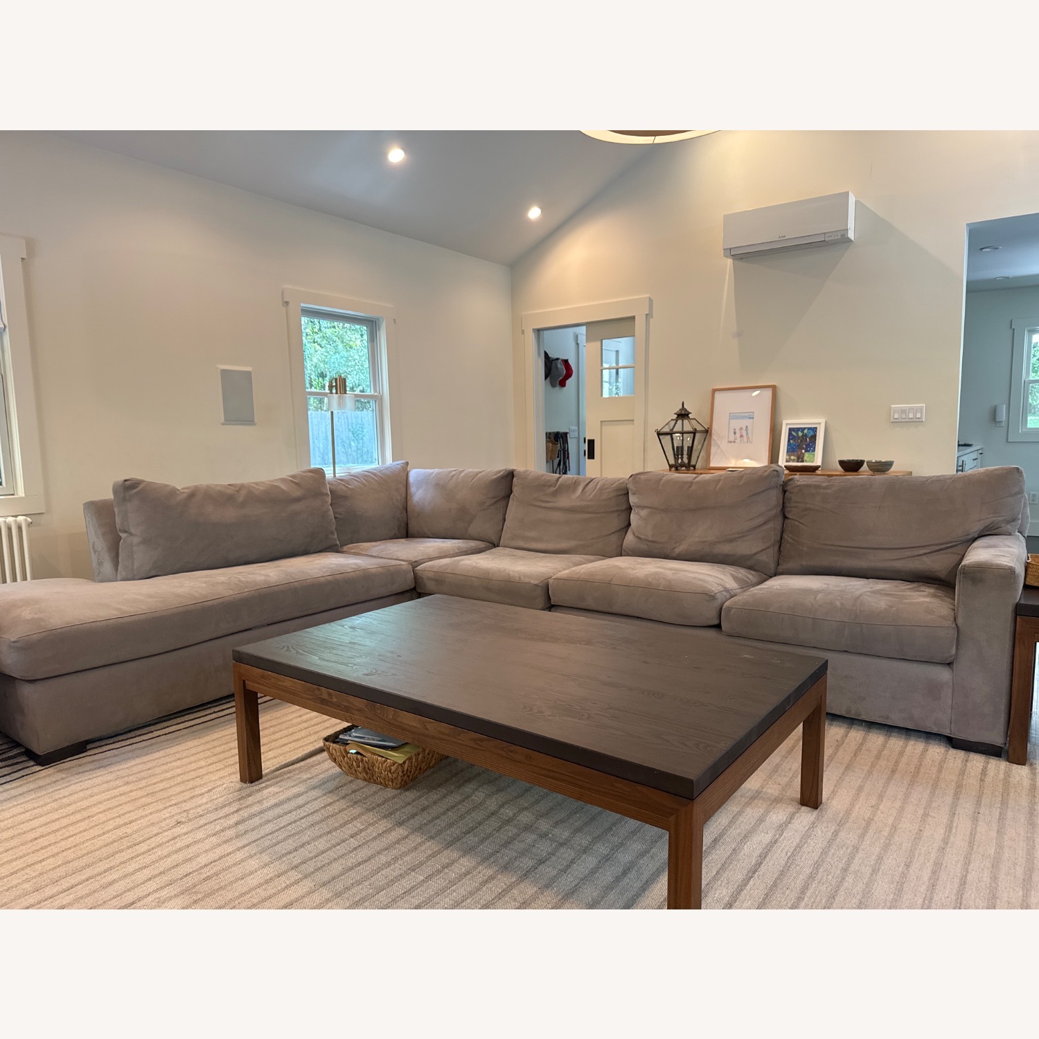 Crate & Barrel Axis Light Gray 3+ Piece Sectional - image-1