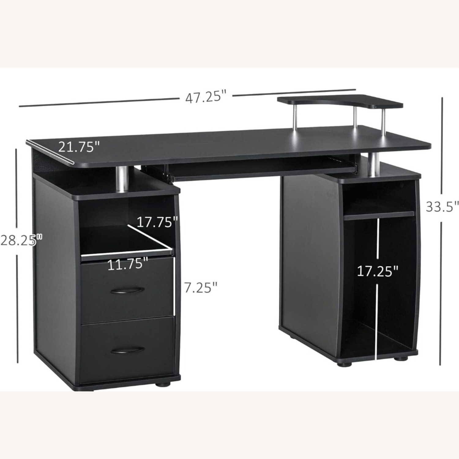 Amazon Black Wood Desk - image-6