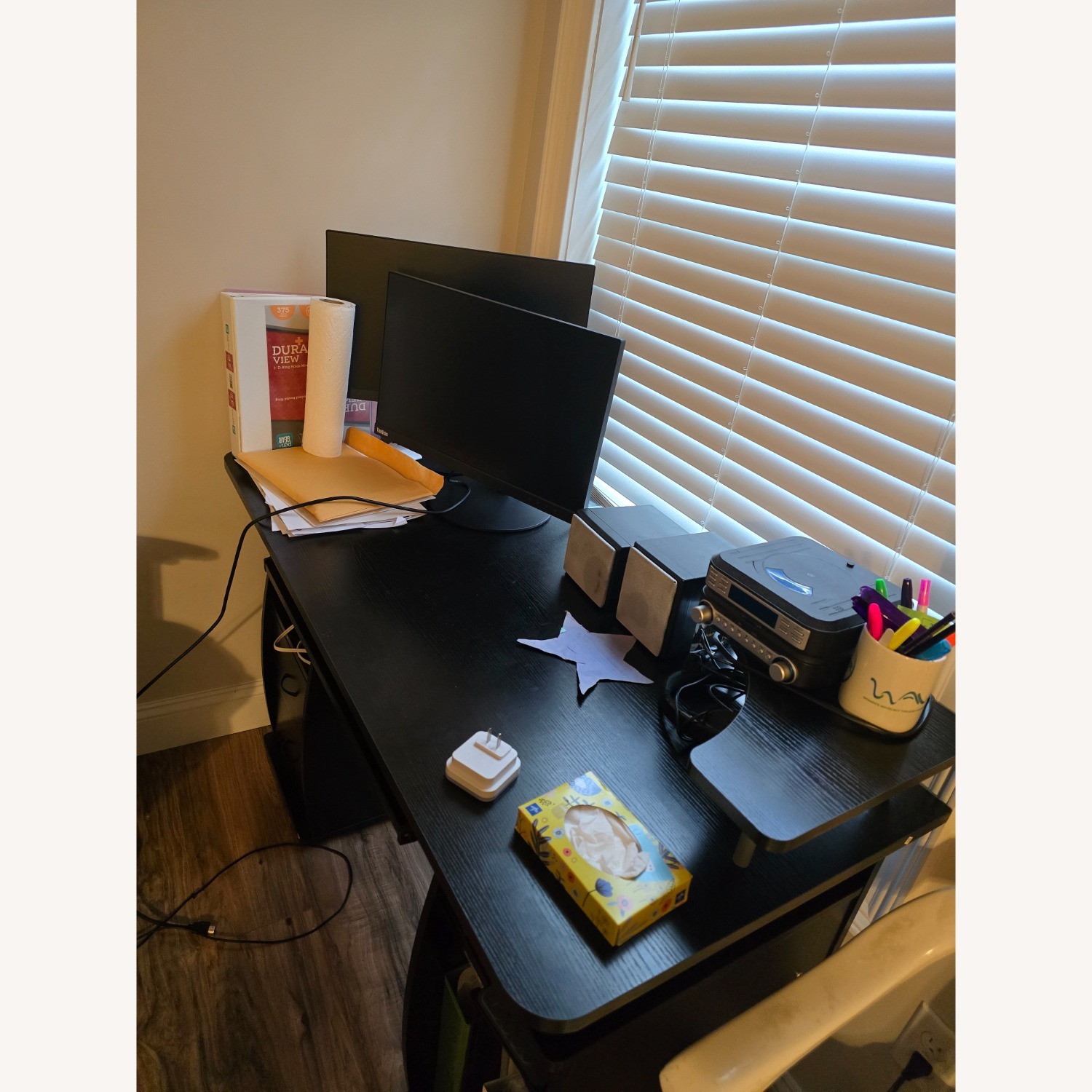 Amazon Black Wood Desk - image-8