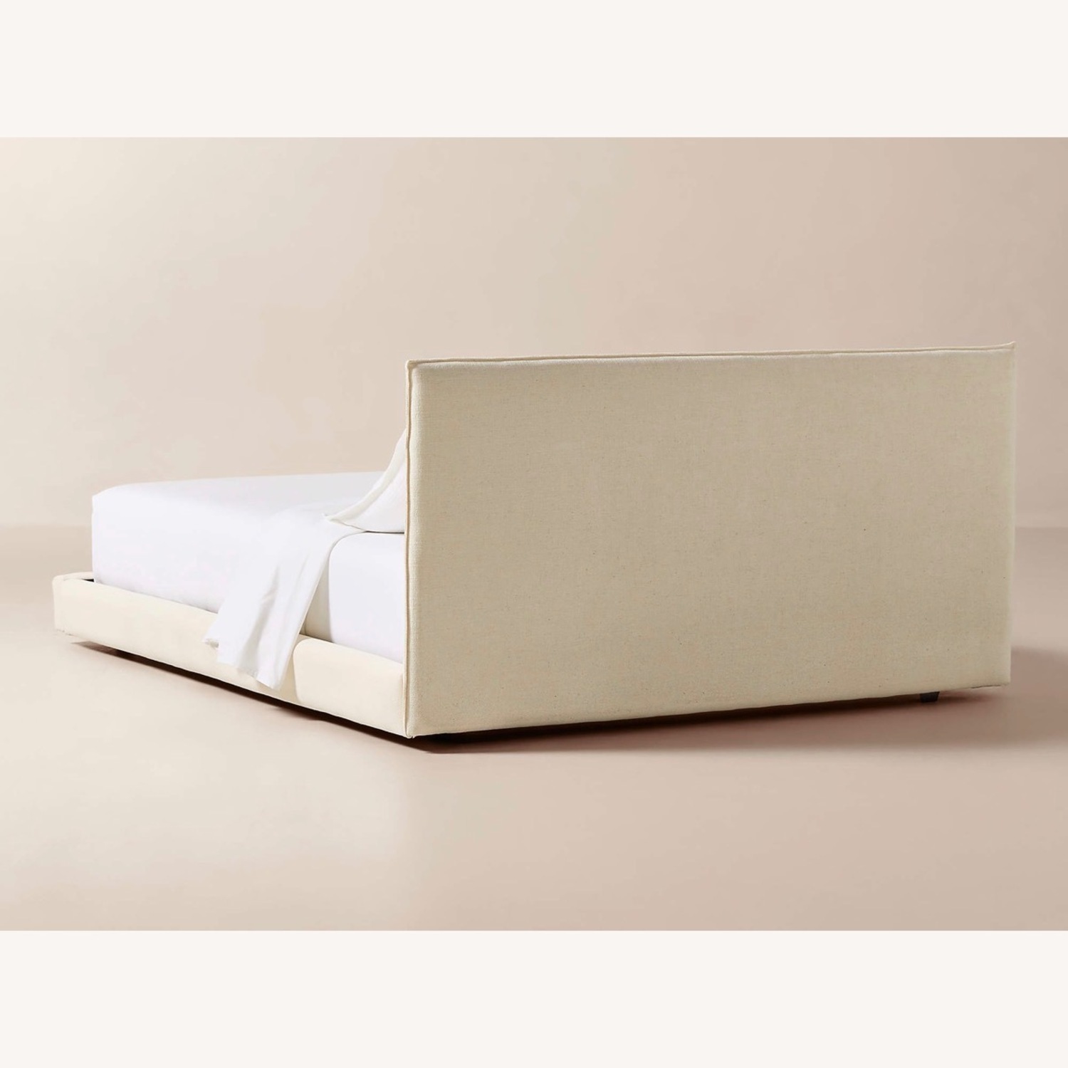 CB2 Natural Fabric Queen Bed - image-6