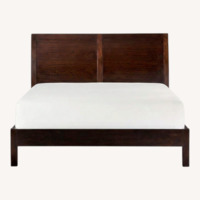 Crate & Barrel Dawson Dark Brown Wood King Bed