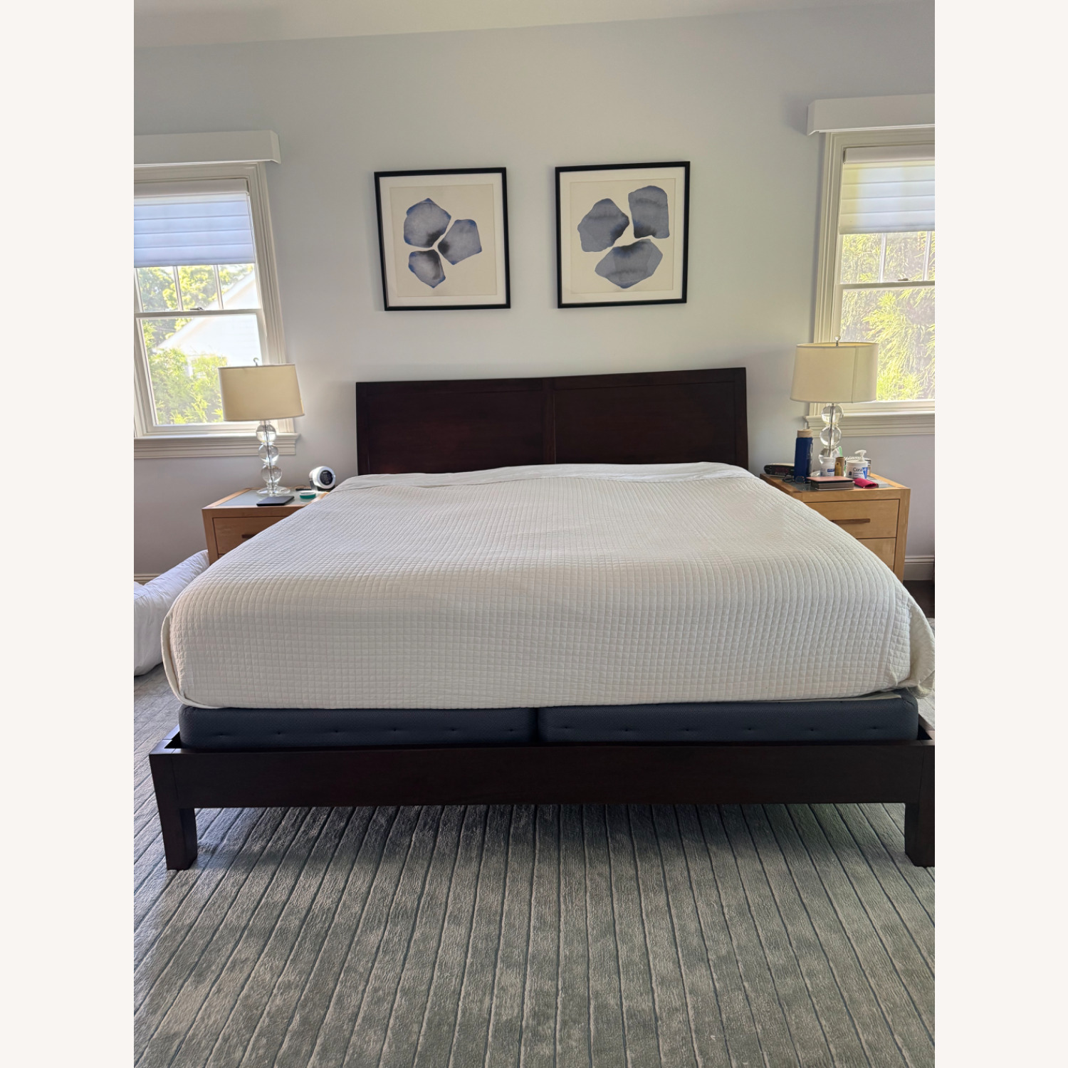 Crate & Barrel Dawson Dark Brown Wood King Bed - image-2