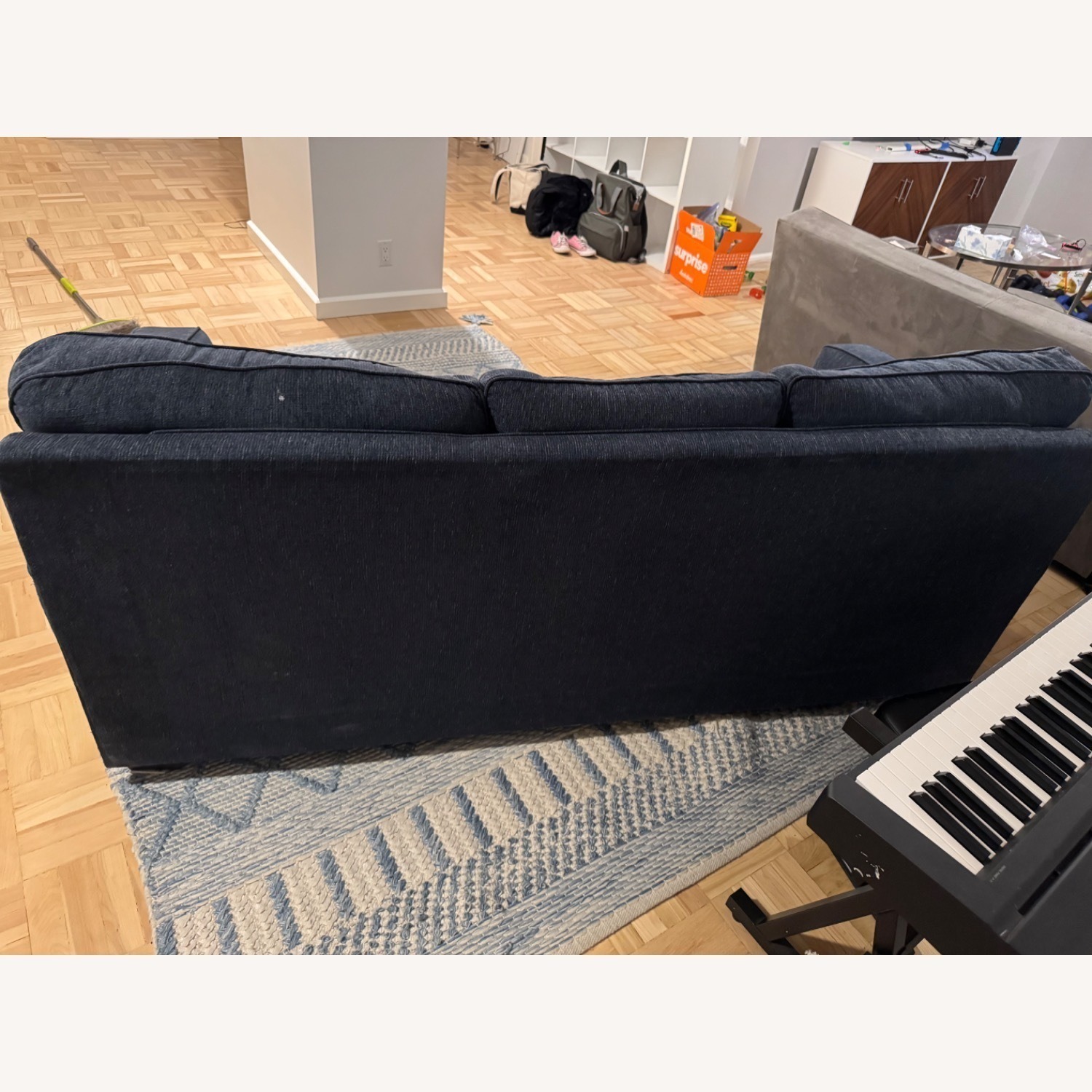 Raymour & Flanigan Blue Fabric Sleeper Sofa - image-4