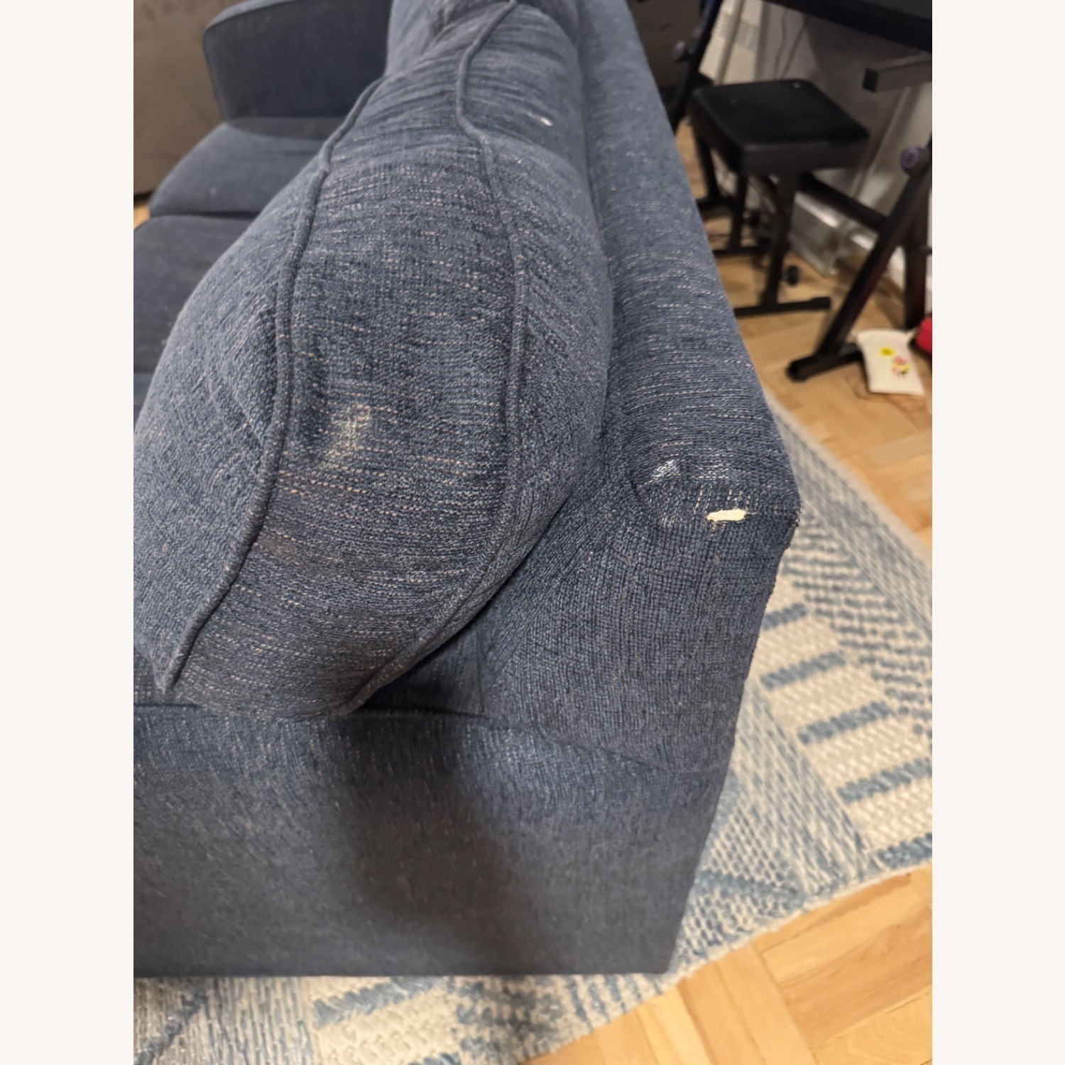 Raymour & Flanigan Blue Fabric Sleeper Sofa - image-5