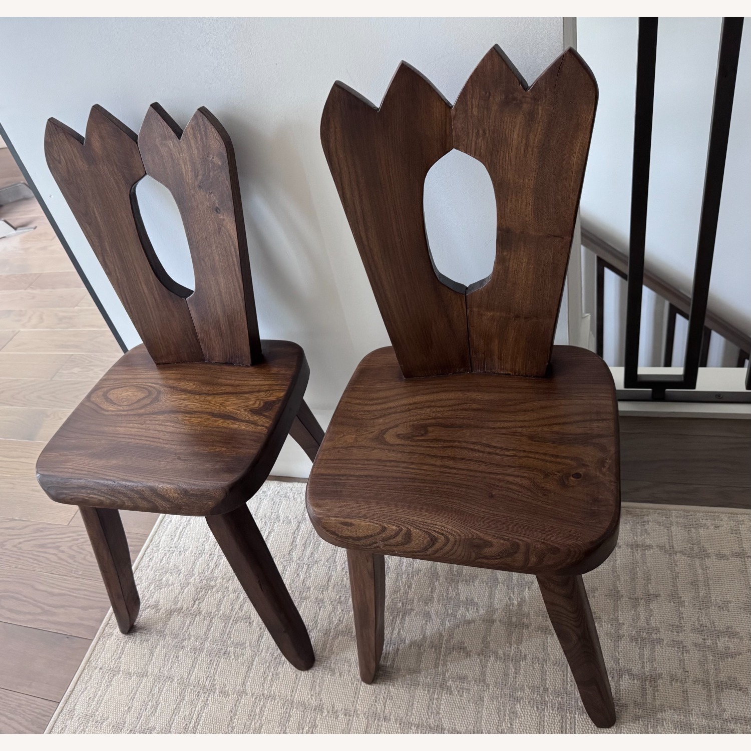 Vintage Brutalist King Chairs Set of 2 - image-10