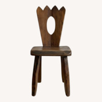 Vintage Brutalist King Chairs Set of 2