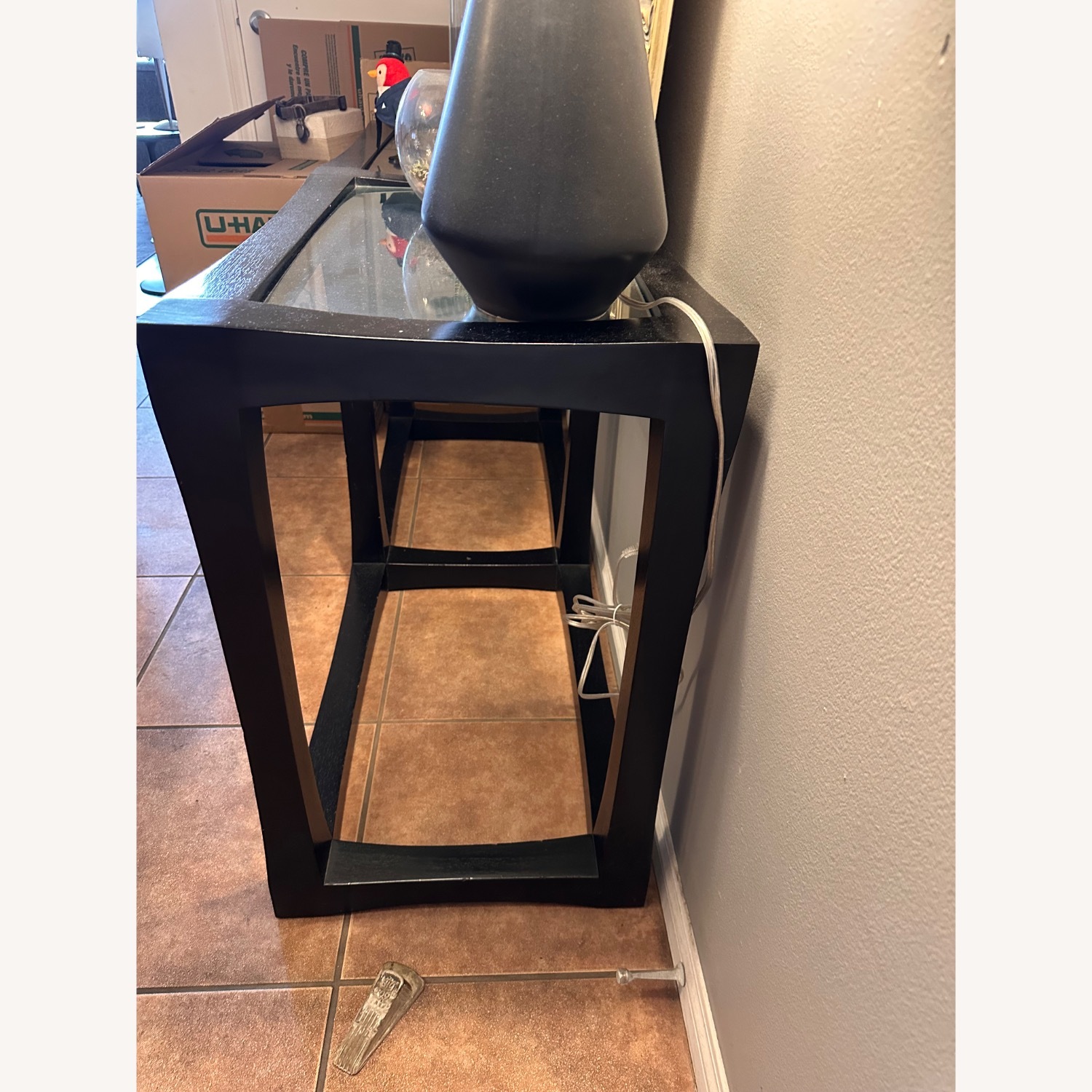 Pottery Barn Dark Brown Wood Side Table - image-4