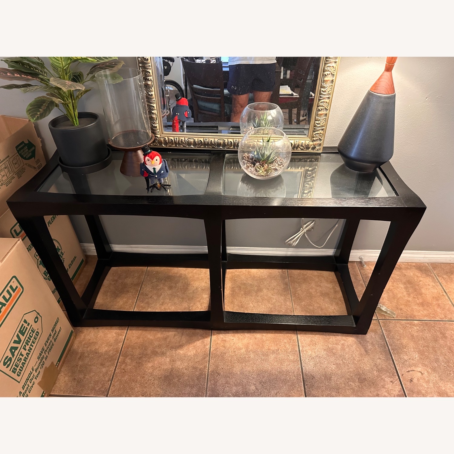 Pottery Barn Dark Brown Wood Side Table - image-3