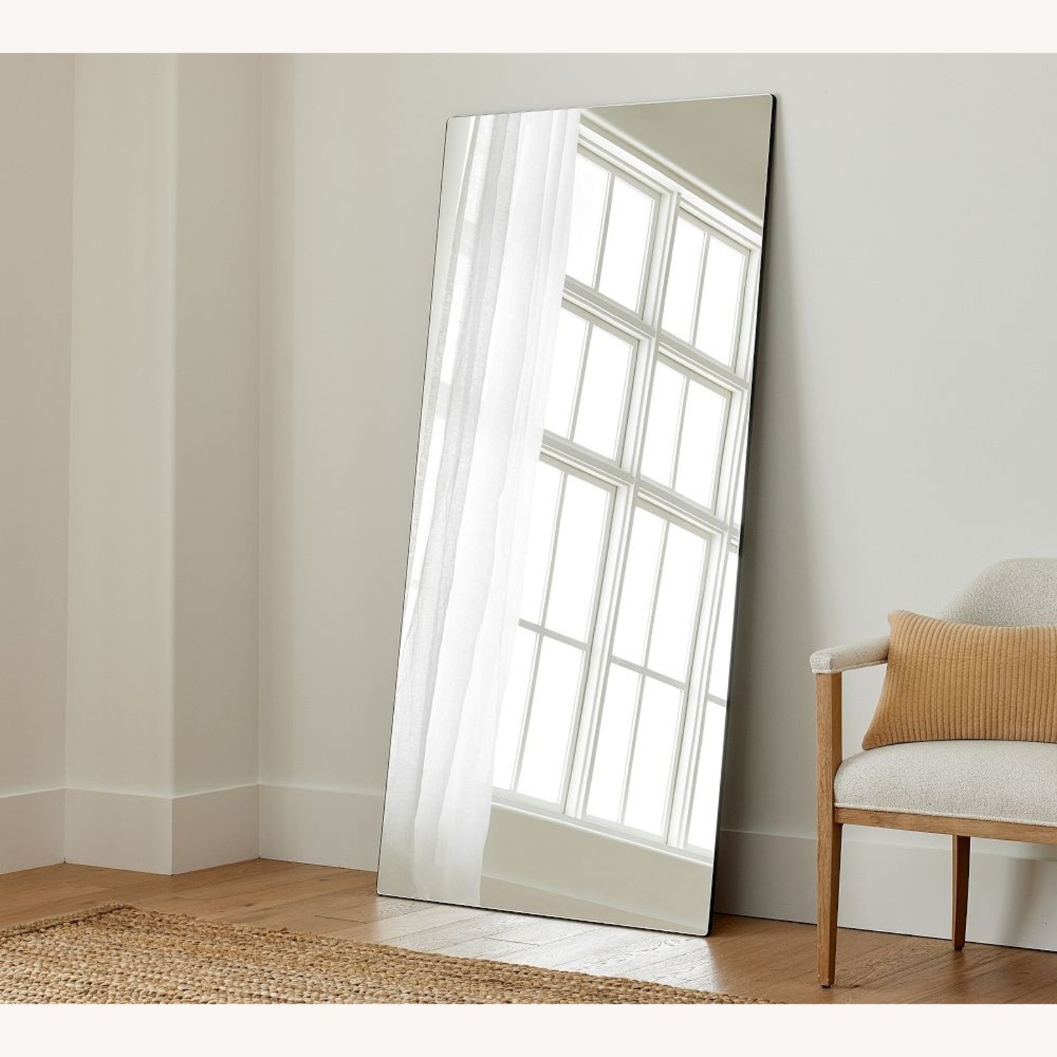 Pottery Barn Rienne Glass Floor Mirror - image-4