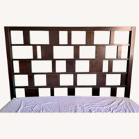 West Elm Dark Brown Wood Headboard
