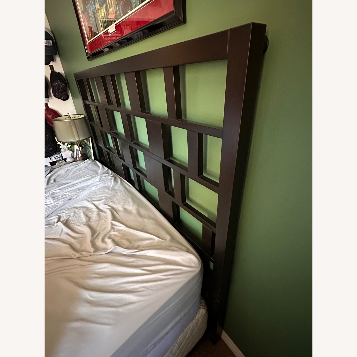 West Elm Dark Brown Wood Headboard - image-4