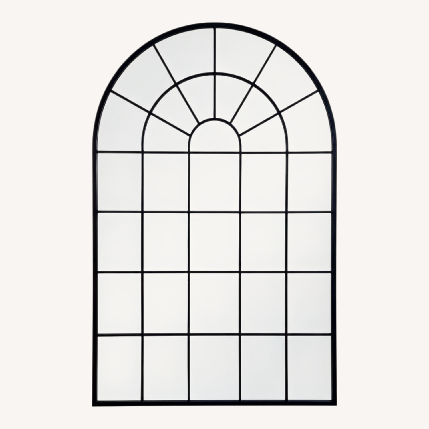 Amazon Deanurs Arched Black Windowpane Mirror - image-0