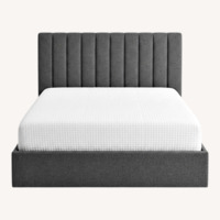 Wayfair Dark Gray Fabric Full Bed with Storage